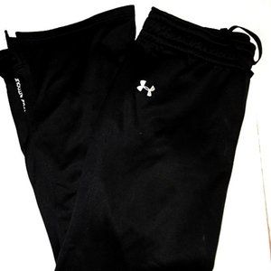 Under Armour Women's Athletic Pants Black Large Semi-Fitted